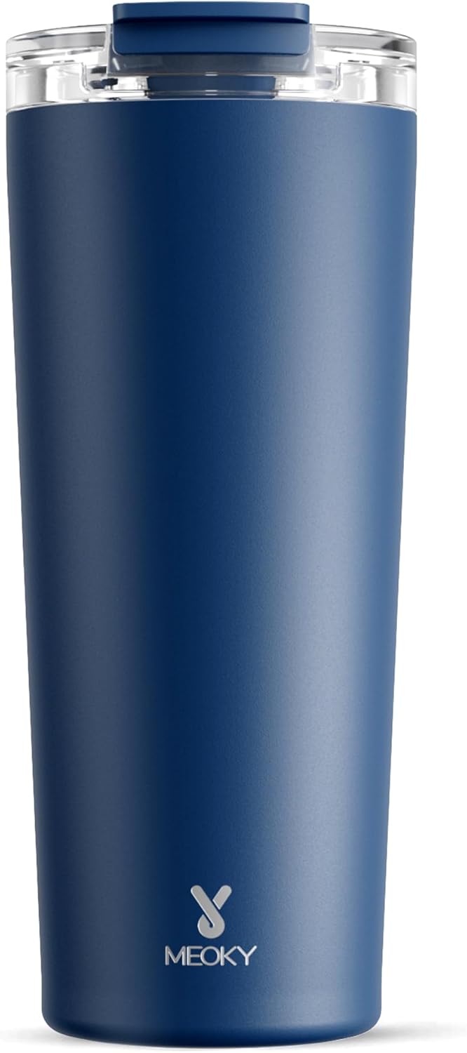 24 oz Insulated Travel Coffee Mug: Leak Proof Lid, Night | Stainless Steel Coffee Tumbler, Keeps Hot for 8 Hours or Cold for 24 Hours, Fits in Car Cup Holder, BPA Free