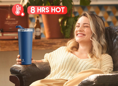 24 oz Insulated Travel Coffee Mug: Leak Proof Lid, Night | Stainless Steel Coffee Tumbler, Keeps Hot for 8 Hours or Cold for 24 Hours, Fits in Car Cup Holder, BPA Free