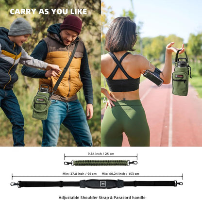 26-128 oz Insulated Water Bottle Carrier Holder with Strap