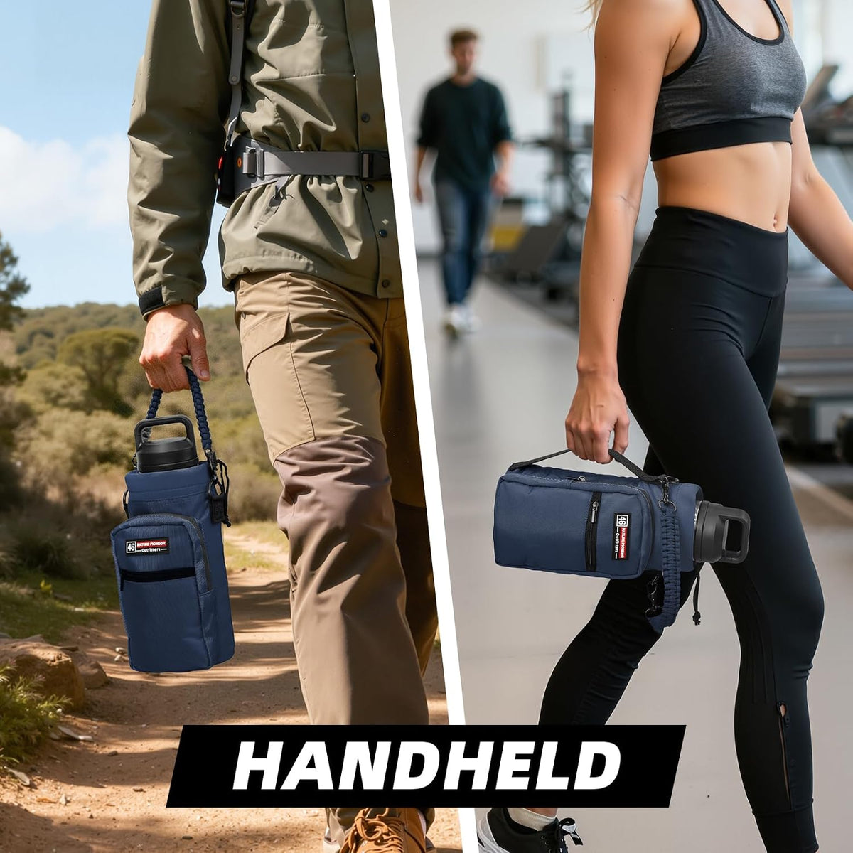 26-128 oz Insulated Water Bottle Carrier Holder with Strap