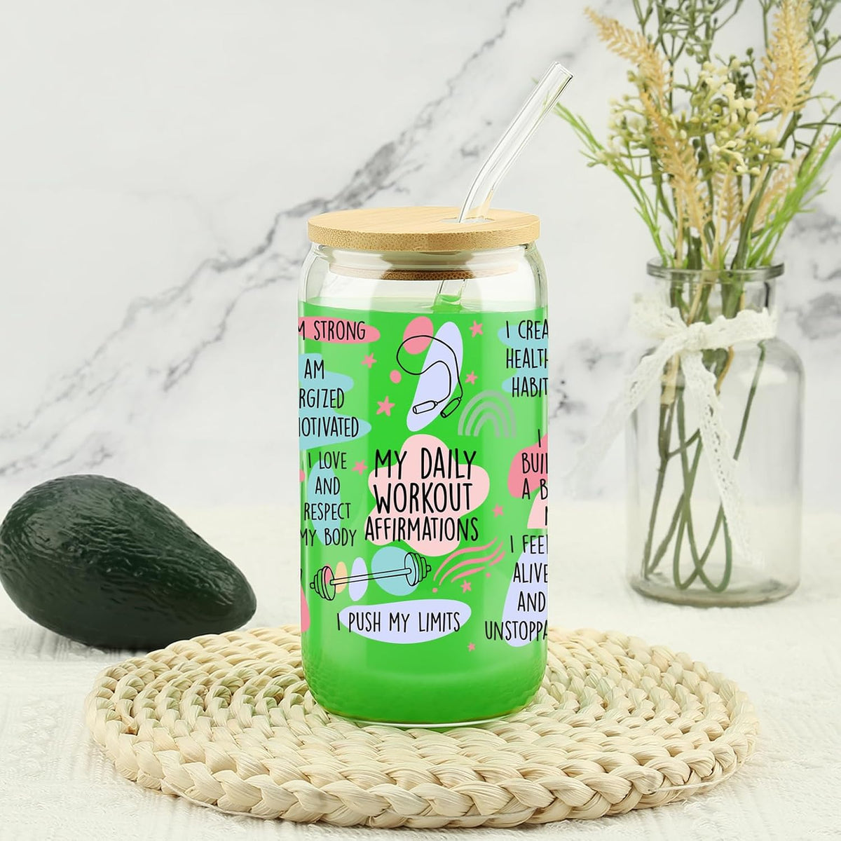 Birthday Gifts for Women Friendship, 16 Oz Drinking Glass Cups W Lids