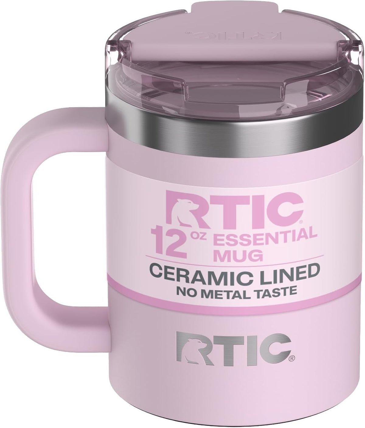12oz Essential Mug with Lid and Handle, Ceramic Lined, Beach