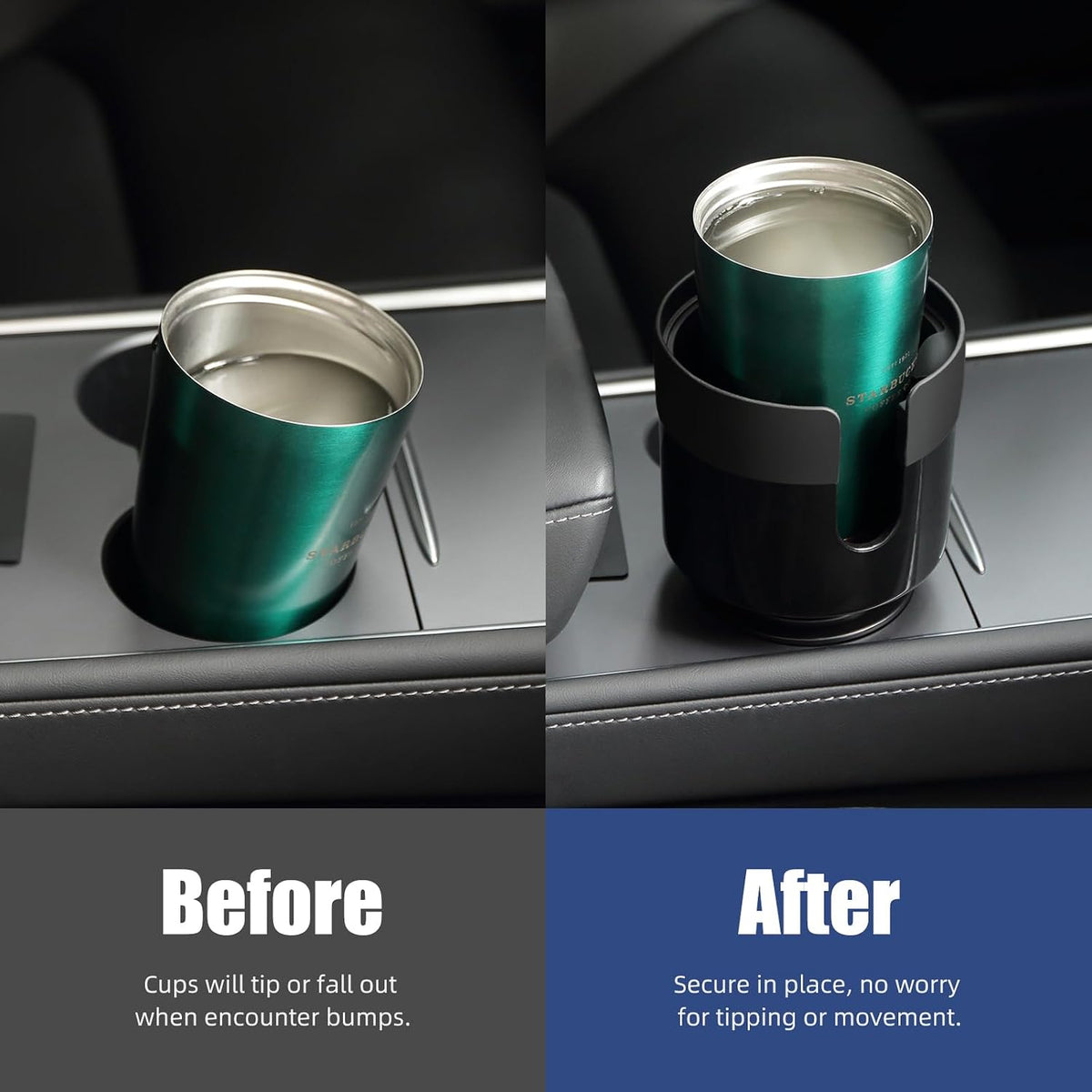 Car Cup Holder Expander, Extender for Car with Adjustable Base
