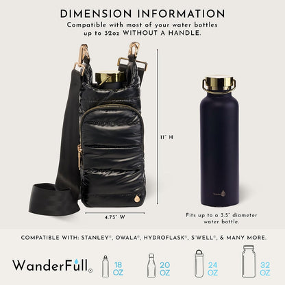 Original HydroBag Crossbody Water Bottle Holder with Phone Pocket, Fits Water Bottles up to 32 oz - Colors B