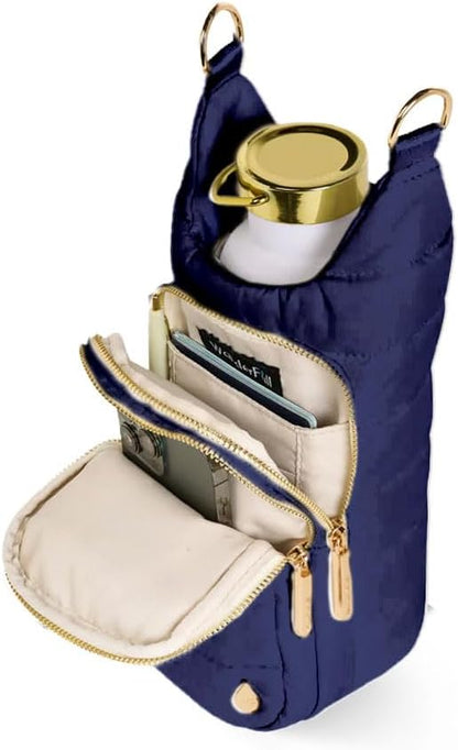 Original HydroBag Crossbody Water Bottle Holder with Phone Pocket, Fits Water Bottles up to 32 oz - Colors B
