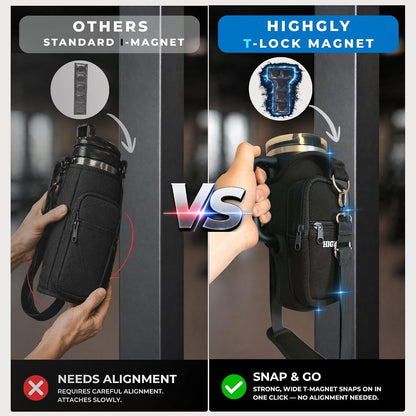 Magnetic Gym Bag for Stanley & Owala 30-40oz, Water Bottle Holder