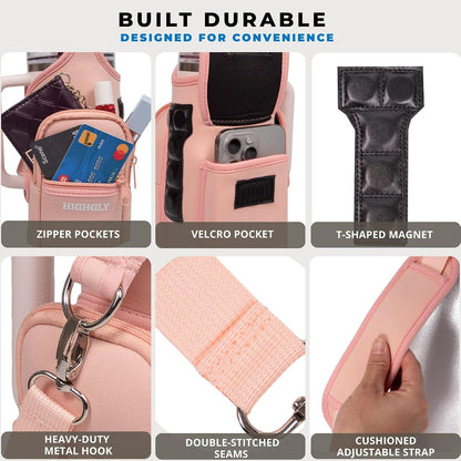 Magnetic Gym Bag for Stanley & Owala 30-40oz, Water Bottle Holder