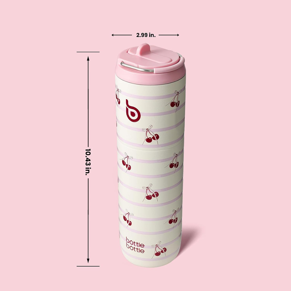 BOTTLE BOTTLE Insulated Water Bottle 24oz with Straw Lid and Handle Sports
