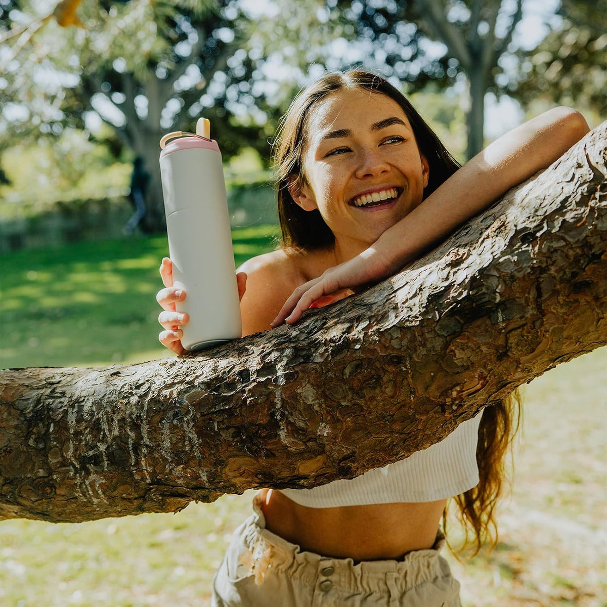BOTTLE BOTTLE Insulated Water Bottle 24oz with Straw Lid and Handle Sports