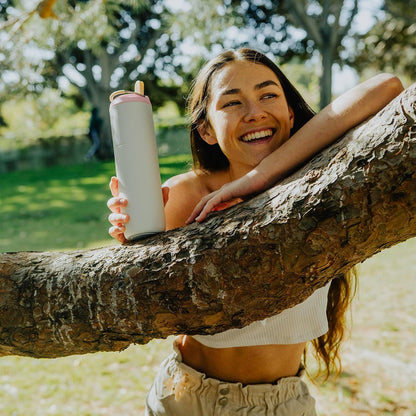 BOTTLE BOTTLE Insulated Water Bottle 24oz with Straw Lid and Handle Sports