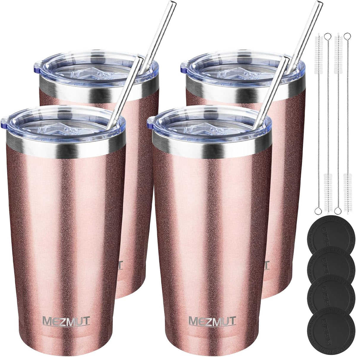 20oz Insulated Tumbler Travel Coffee Mug with Lid Straw(Lavender,1) | 18/8 Stainless Steel Double Wall Vacuum Spill Proof Metal Insulated Tumbler with Daul Lid and Straw, Hot or Iced Coffee Cup