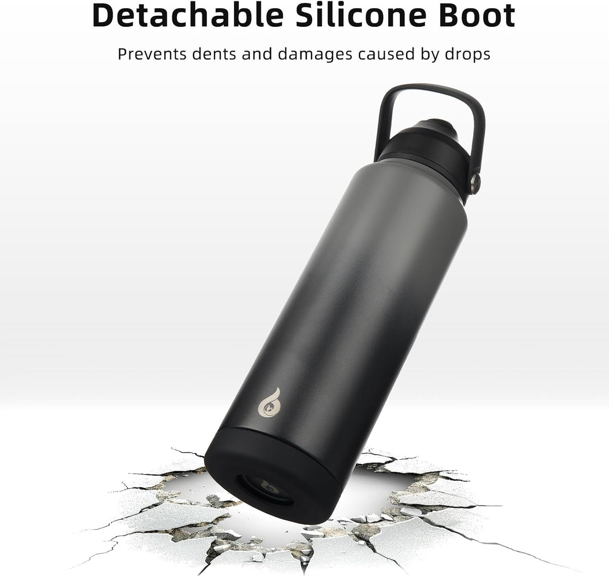 18oz Insulated Water Bottle, Stainless Steel Bottle with Straw Lid