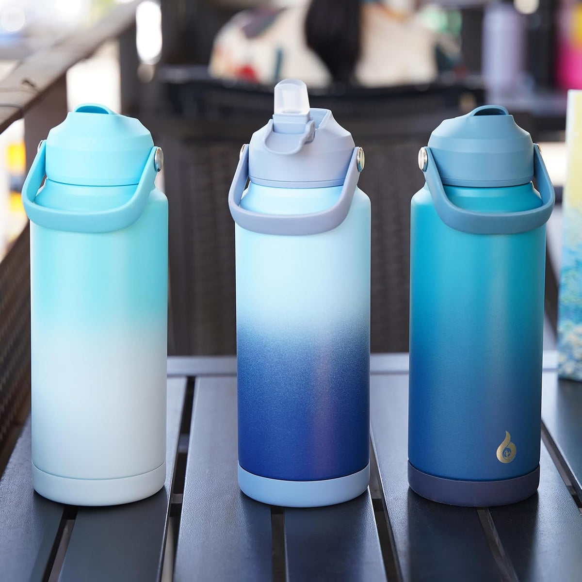 18oz Insulated Water Bottle, Stainless Steel Bottle with Straw Lid