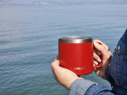 Stainless Steel 16 oz Vacuum Insulated Coffee Mug with Handle and Lid, Large Thermal Camping Coffee Mug Cup with Durable Sliding Lid for Men & Women, Keeps your Beverages Hot & Cold