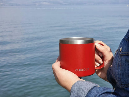 Stainless Steel 16 oz Vacuum Insulated Coffee Mug with Handle and Lid, Large Thermal Camping Coffee Mug Cup with Durable Sliding Lid for Men & Women, Keeps your Beverages Hot & Cold