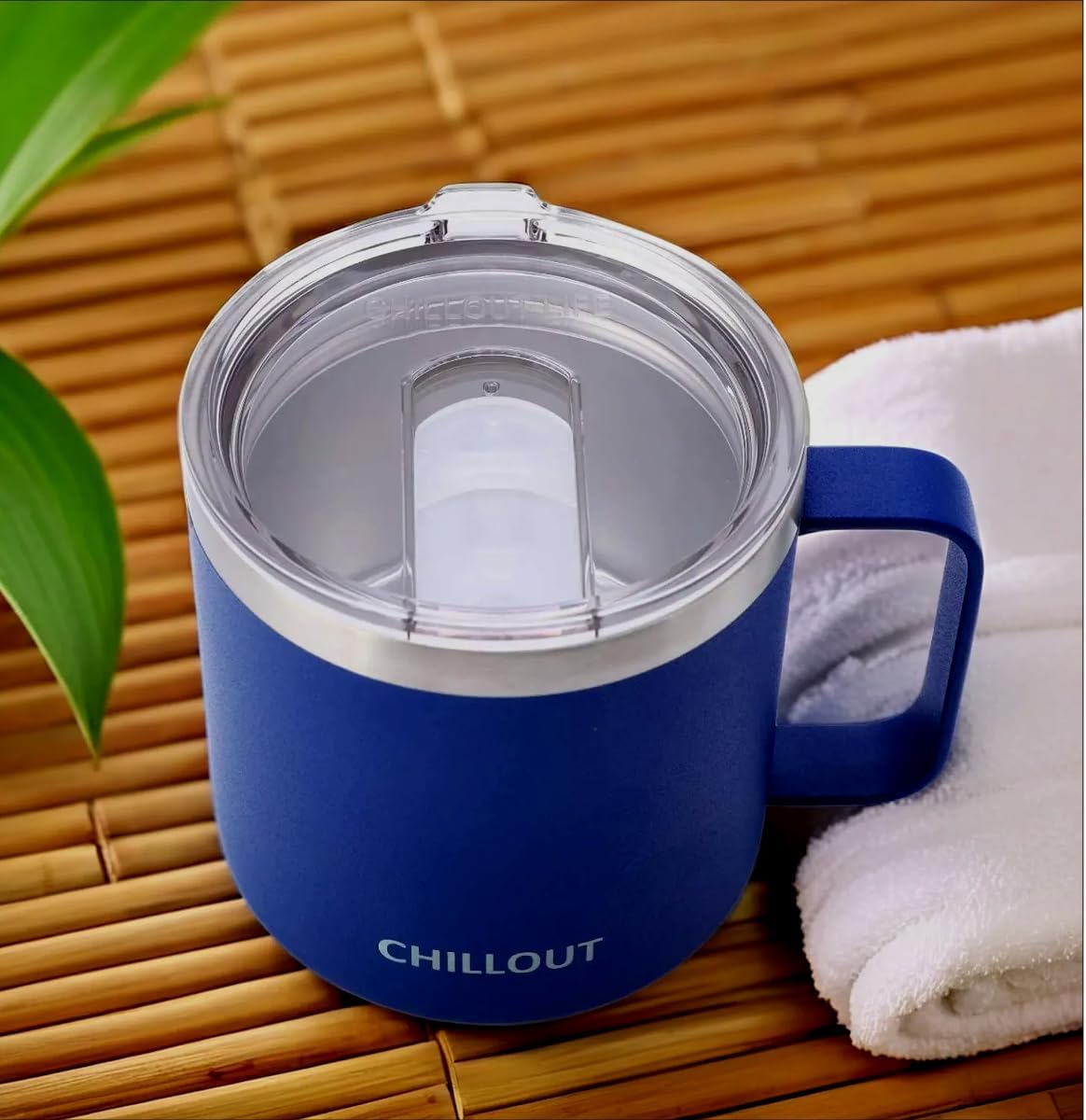 Stainless Steel 16 oz Vacuum Insulated Coffee Mug with Handle and Lid, Large Thermal Camping Coffee Mug Cup with Durable Sliding Lid for Men & Women, Keeps your Beverages Hot & Cold