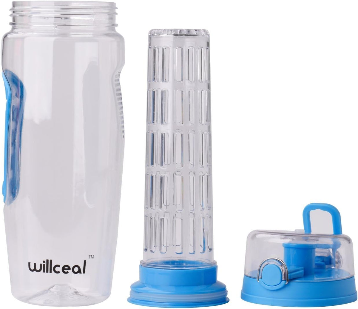 Fruit Infuser Water Bottle 32oz- Durable, Large - BPA Free Tritan, Flip Lid, Leak Proof Design - Sports, Camping