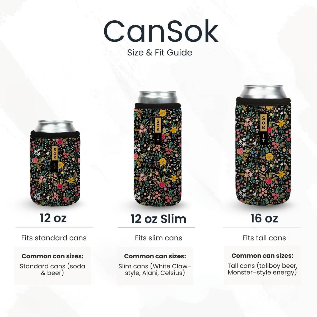 CanSok Sleeve for Beer & Soda Insulated Neoprene Cover (Ocean Oasis, 12oz Can Sleeve) - Colors C