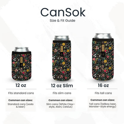 CanSok Sleeve for Beer & Soda Insulated Neoprene Cover (Ocean Oasis, 12oz Can Sleeve) - Colors C