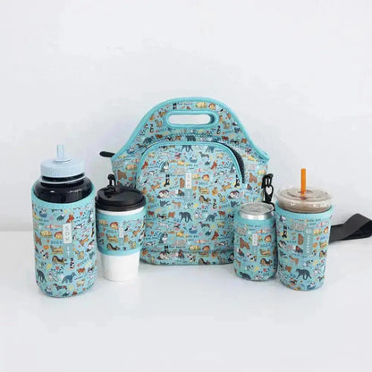 CanSok Sleeve for Beer & Soda Insulated Neoprene Cover (Ocean Oasis, 12oz Can Sleeve) - Colors C