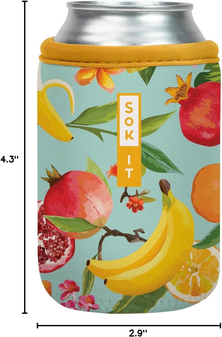 CanSok Sleeve for Beer & Soda Insulated Neoprene Cover (Ocean Oasis, 12oz Can Sleeve) - Colors C