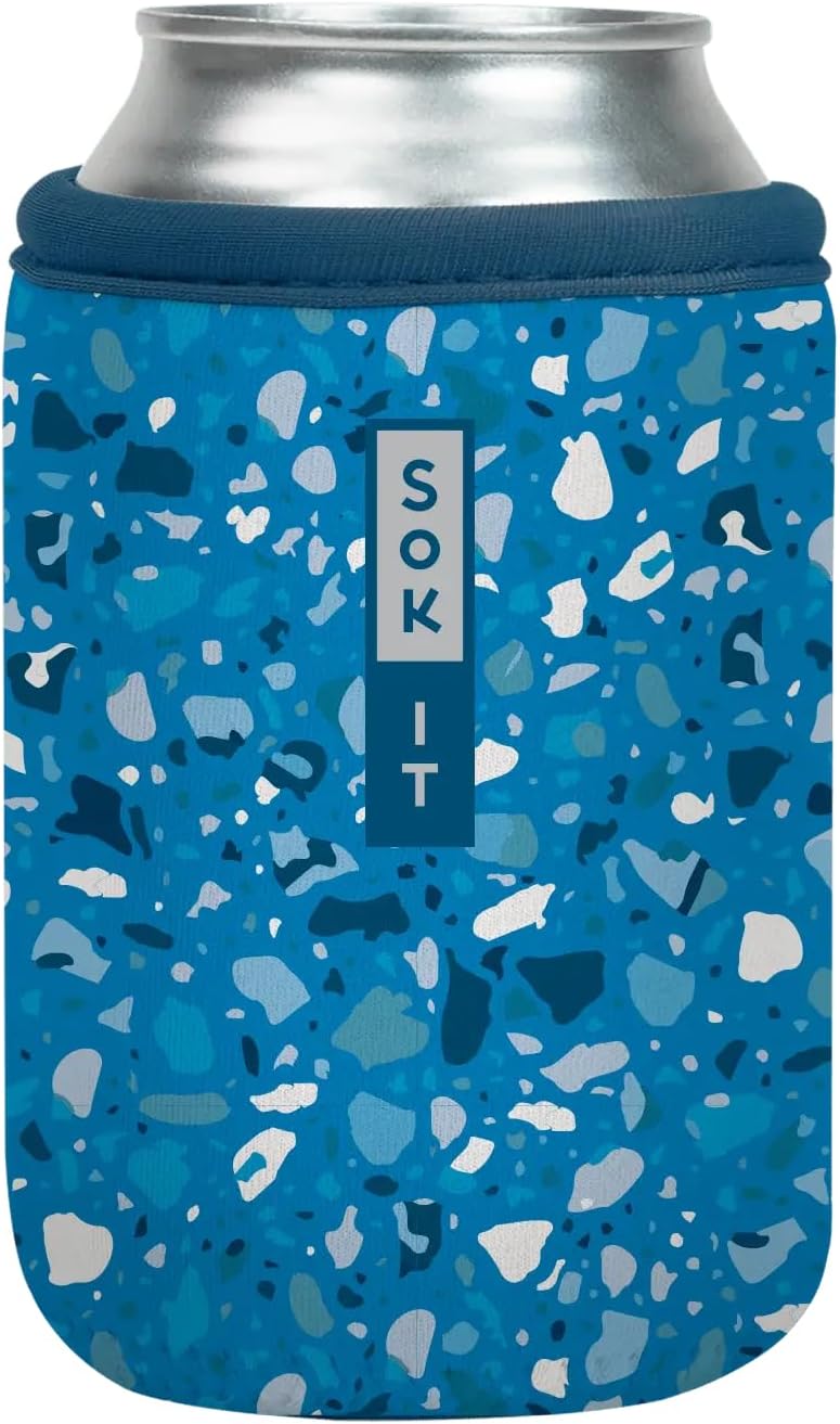 CanSok Sleeve for Beer & Soda Insulated Neoprene Cover (Ocean Oasis, 12oz Can Sleeve) - Colors C