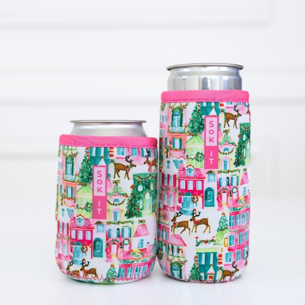 CanSok Sleeve for Beer & Soda Insulated Neoprene Cover (Ocean Oasis, 12oz Can Sleeve) - Colors C