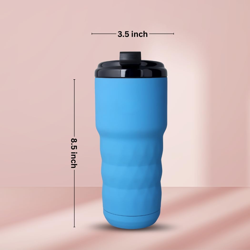 Insulated Coffee Mug 20 oz, Insulated Coffee Cups with Flip Lid, Stainless Steel Coffee Mugs Spill Proof, Double Wall Vacuum Tumblers, Reusable To Go Mug for Hot/Ice Coffee Tea (White)