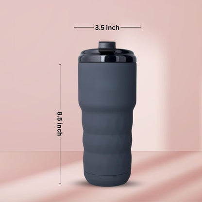 Insulated Coffee Mug 20 oz, Insulated Coffee Cups with Flip Lid, Stainless Steel Coffee Mugs Spill Proof, Double Wall Vacuum Tumblers, Reusable To Go Mug for Hot/Ice Coffee Tea (White)