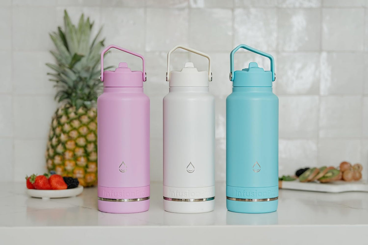 Fruit Infuser Water Bottle, 32 oz Stainless Steel