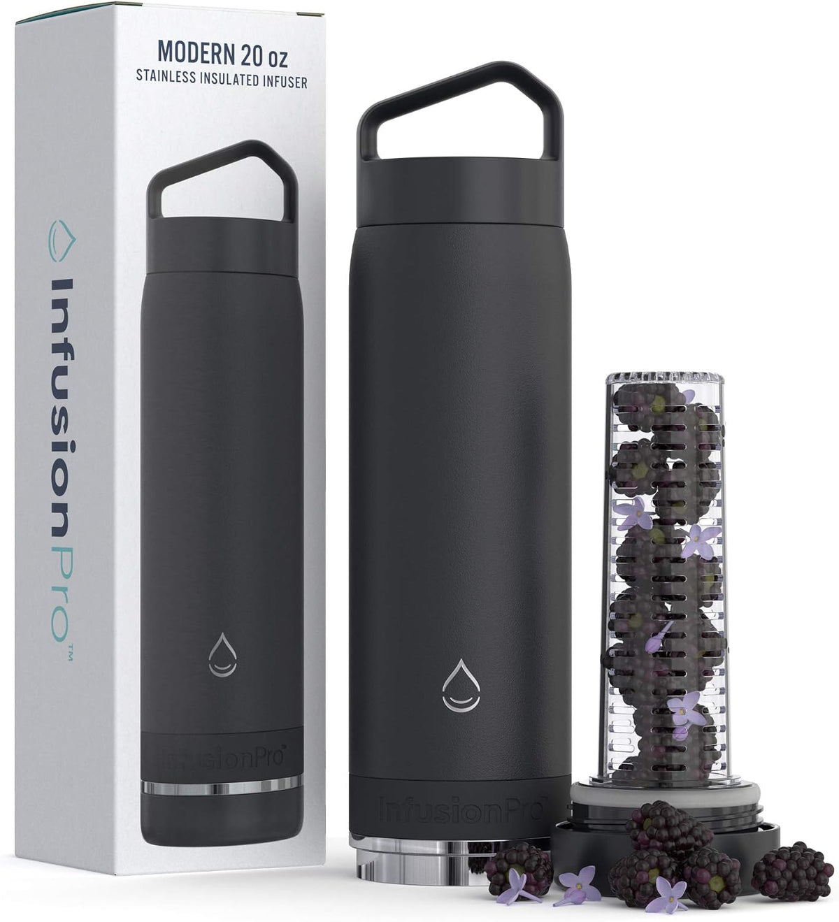 Fruit Infuser Water Bottle, 32 oz Stainless Steel