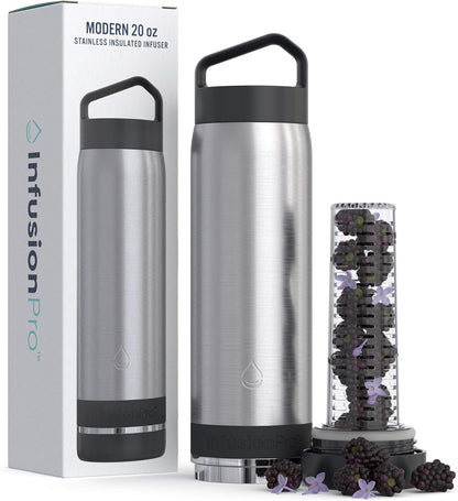 Fruit Infuser Water Bottle, 32 oz Stainless Steel