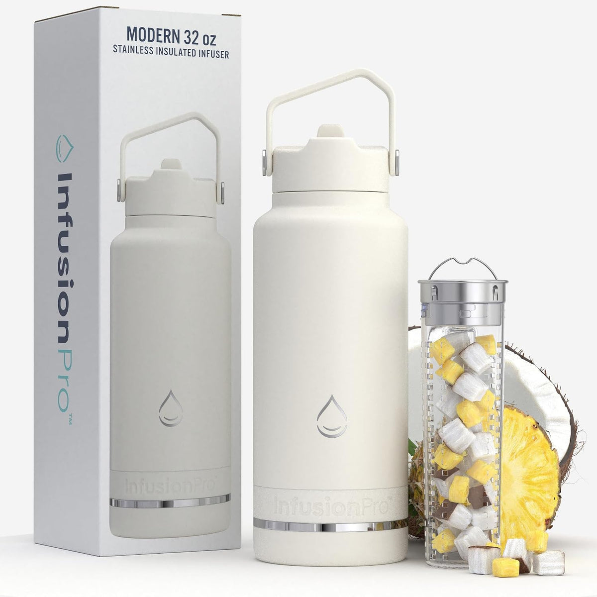 Fruit Infuser Water Bottle, 32 oz Stainless Steel