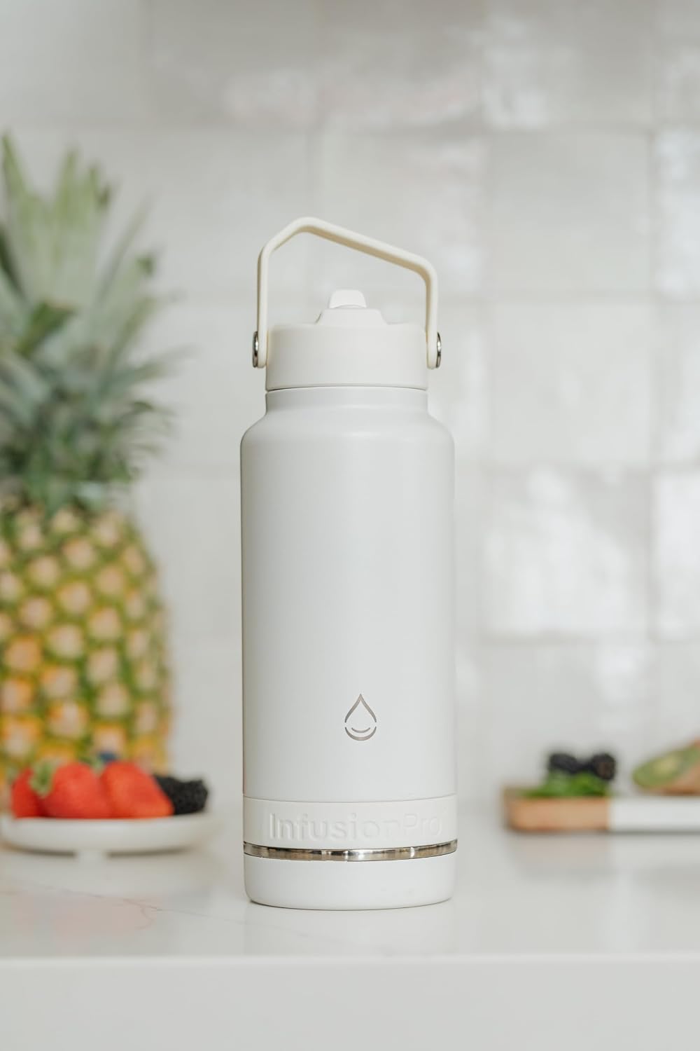 Fruit Infuser Water Bottle, 32 oz Stainless Steel