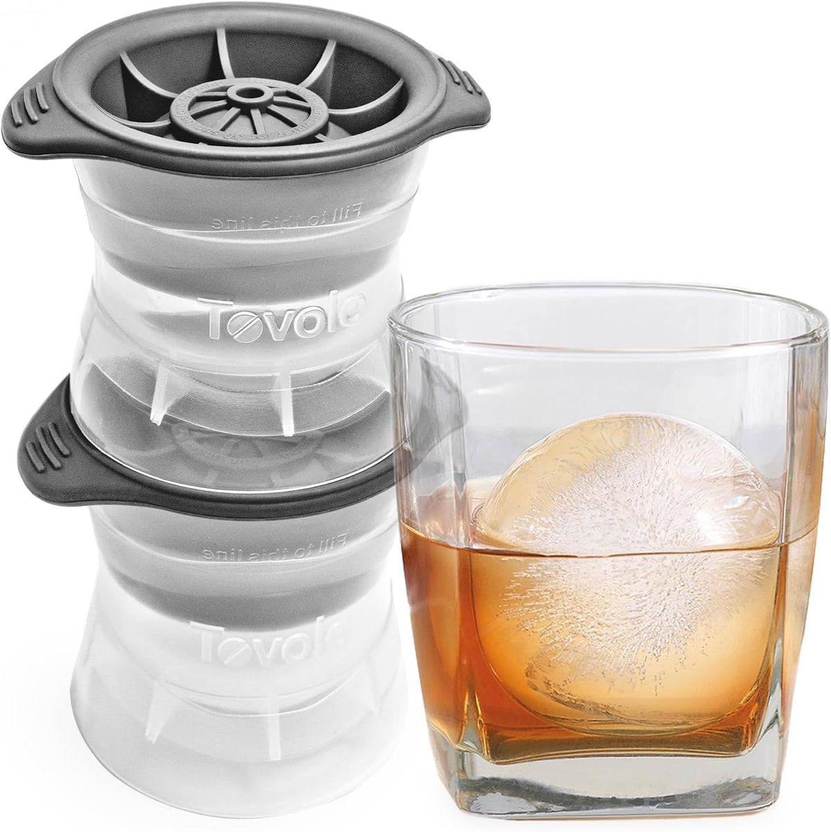Craft Ice Sphere Molds for Whiskey & Cocktails, Set of 2, Large
