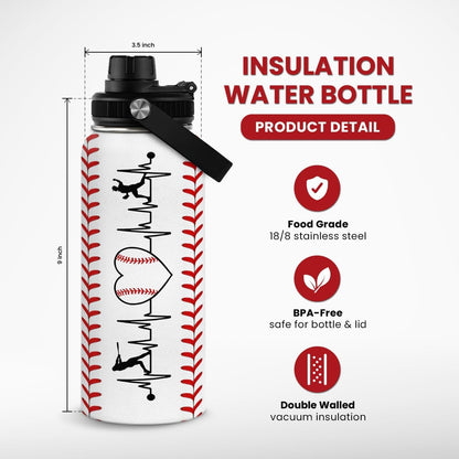 Gym Insulated Engraved Stainless Steel Water Bottle 32oz, Vacuum Chug Lid Travel Tumbler For Men Friends Dad Gymer Trainer, Gym Mode on, Birthday Christmas Father's Day