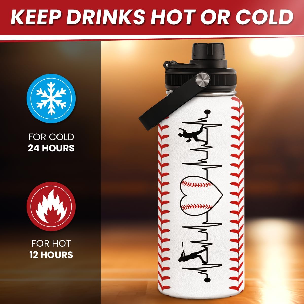 Gym Insulated Engraved Stainless Steel Water Bottle 32oz, Vacuum Chug Lid Travel Tumbler For Men Friends Dad Gymer Trainer, Gym Mode on, Birthday Christmas Father's Day