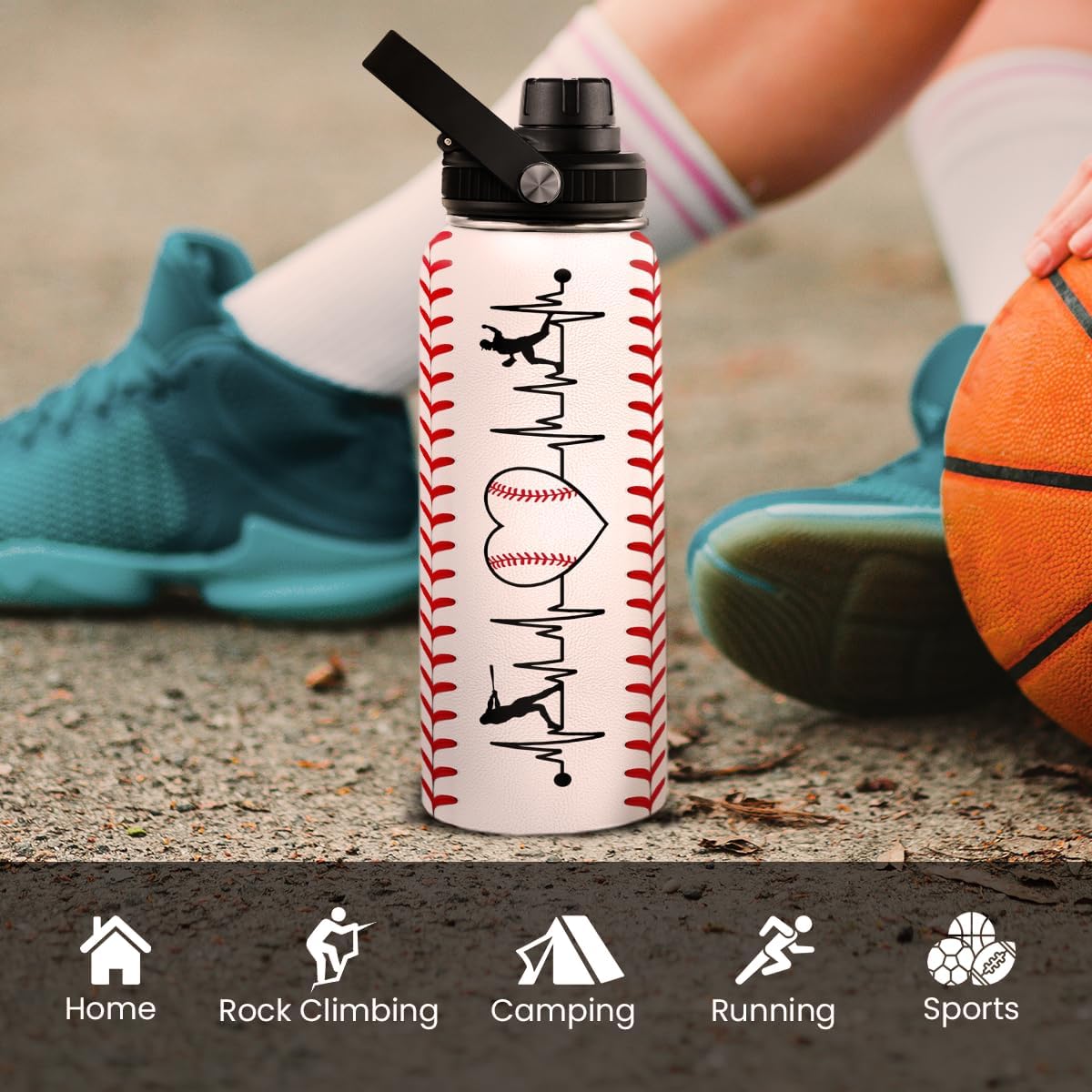 Gym Insulated Engraved Stainless Steel Water Bottle 32oz, Vacuum Chug Lid Travel Tumbler For Men Friends Dad Gymer Trainer, Gym Mode on, Birthday Christmas Father's Day