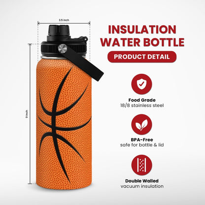 Gym Insulated Engraved Stainless Steel Water Bottle 32oz, Vacuum Chug Lid Travel Tumbler For Men Friends Dad Gymer Trainer, Gym Mode on, Birthday Christmas Father's Day