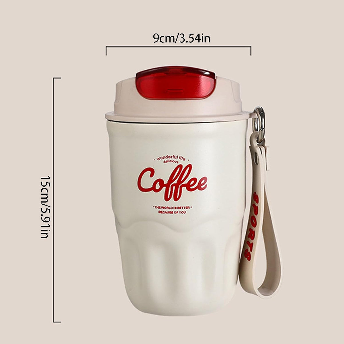 Stainless Steel Coffee Mug, Insulated Coffee Mug with Handle, Insulated -Tumbler with Lid & Handle, Leakproof, Keep Hot/Ice, Tea & Beers, for Home, Offices & Outdoor Use