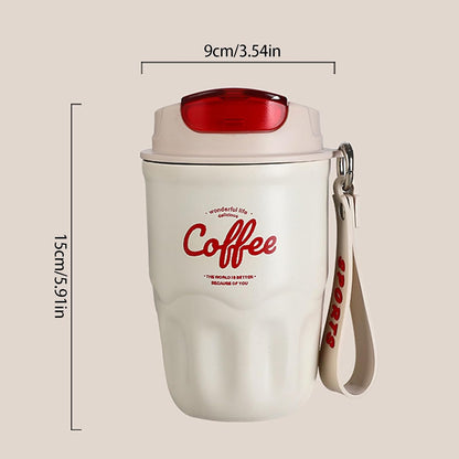 Stainless Steel Coffee Mug, Insulated Coffee Mug with Handle, Insulated -Tumbler with Lid & Handle, Leakproof, Keep Hot/Ice, Tea & Beers, for Home, Offices & Outdoor Use