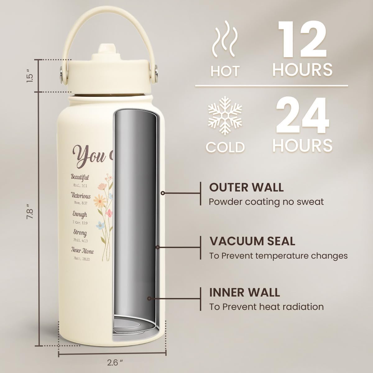 Pickleball Gift for Women, Water Bottle Stainless Steel 32oz with Lid & Straw, Sport Insulated Bottles Gifts for Girls Friends Teens Birthday Christmas - Colors B