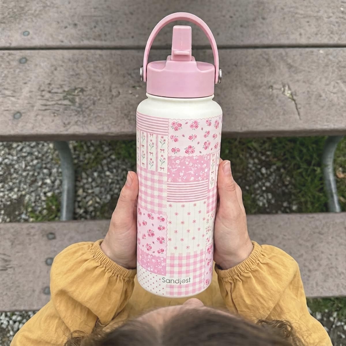 Pickleball Gift for Women, Water Bottle Stainless Steel 32oz with Lid & Straw, Sport Insulated Bottles Gifts for Girls Friends Teens Birthday Christmas - Colors B