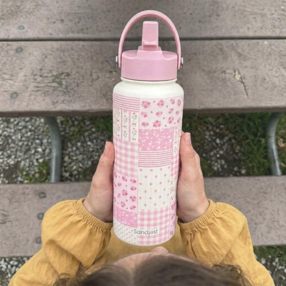 Pickleball Gift for Women, Water Bottle Stainless Steel 32oz with Lid & Straw, Sport Insulated Bottles Gifts for Girls Friends Teens Birthday Christmas - Colors B