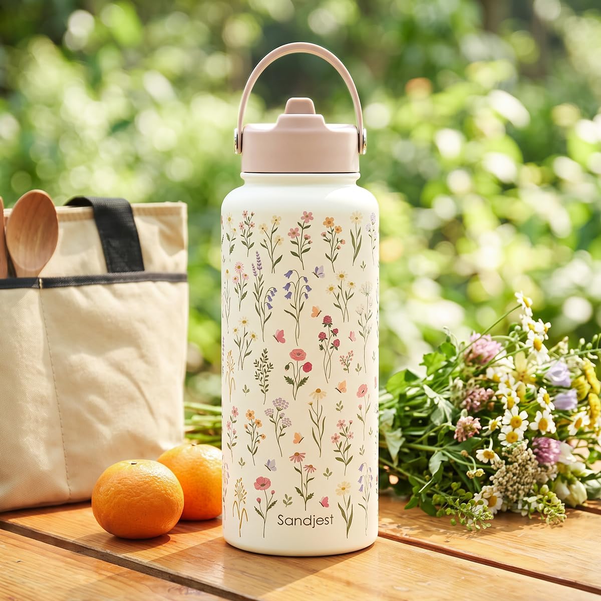 Pickleball Gift for Women, Water Bottle Stainless Steel 32oz with Lid & Straw, Sport Insulated Bottles Gifts for Girls Friends Teens Birthday Christmas - Colors B