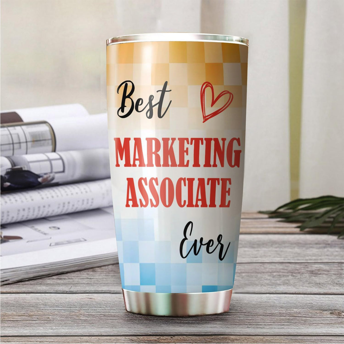 Best Lacrosse Coach Ever Tumbler Stainless Steel 20oz, Office Gifts Women Men Work Friends Coworker, Driking Coffee Cup For Birthday Christmas - Colors N