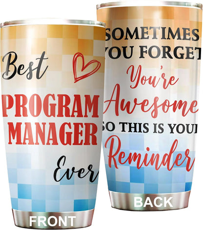 Best Lacrosse Coach Ever Tumbler Stainless Steel 20oz, Office Gifts Women Men Work Friends Coworker, Driking Coffee Cup For Birthday Christmas - Colors N