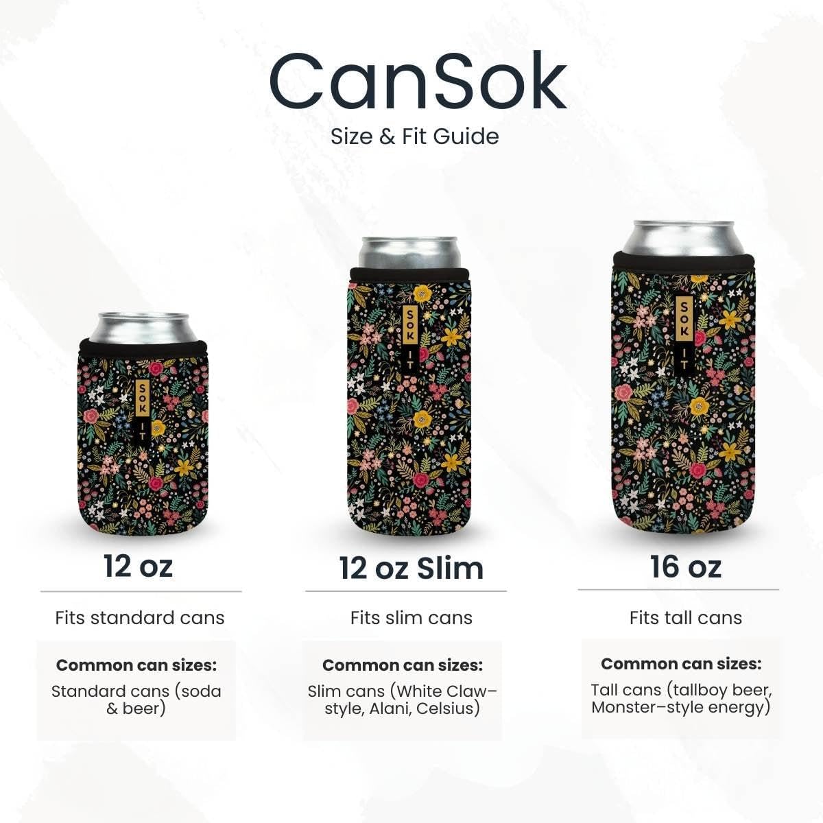 CanSok Sleeve for Beer & Soda Insulated Neoprene Cover (Ocean Oasis, 12oz Can Sleeve) - Colors A