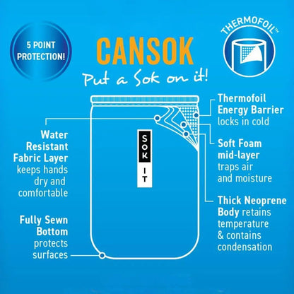 CanSok Sleeve for Beer & Soda Insulated Neoprene Cover (Ocean Oasis, 12oz Can Sleeve) - Colors A
