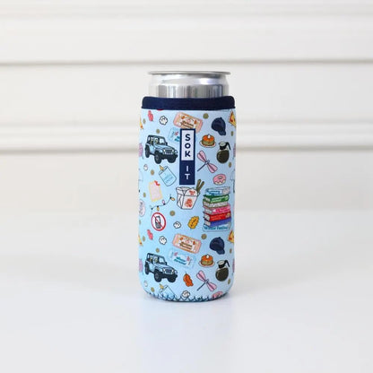 CanSok Sleeve for Beer & Soda Insulated Neoprene Cover (Ocean Oasis, 12oz Can Sleeve) - Colors A